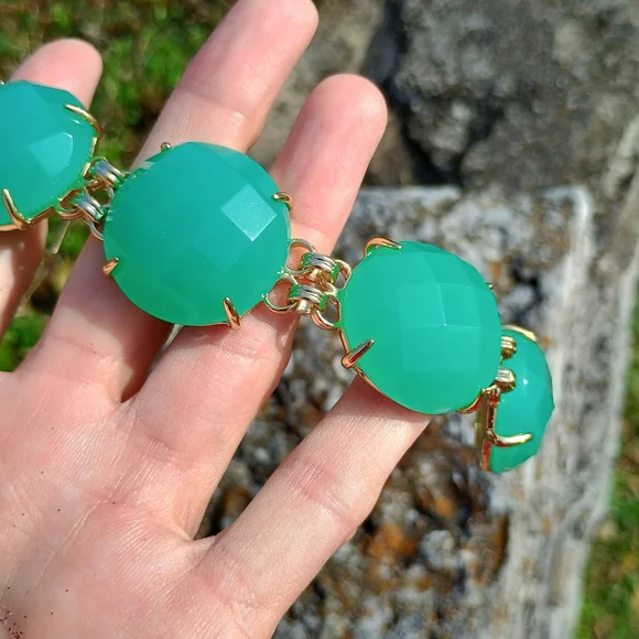 Kendra Scott (retired) chunky faceted Chalcedony Cassie, Preppy Core - Picture 8 of 14